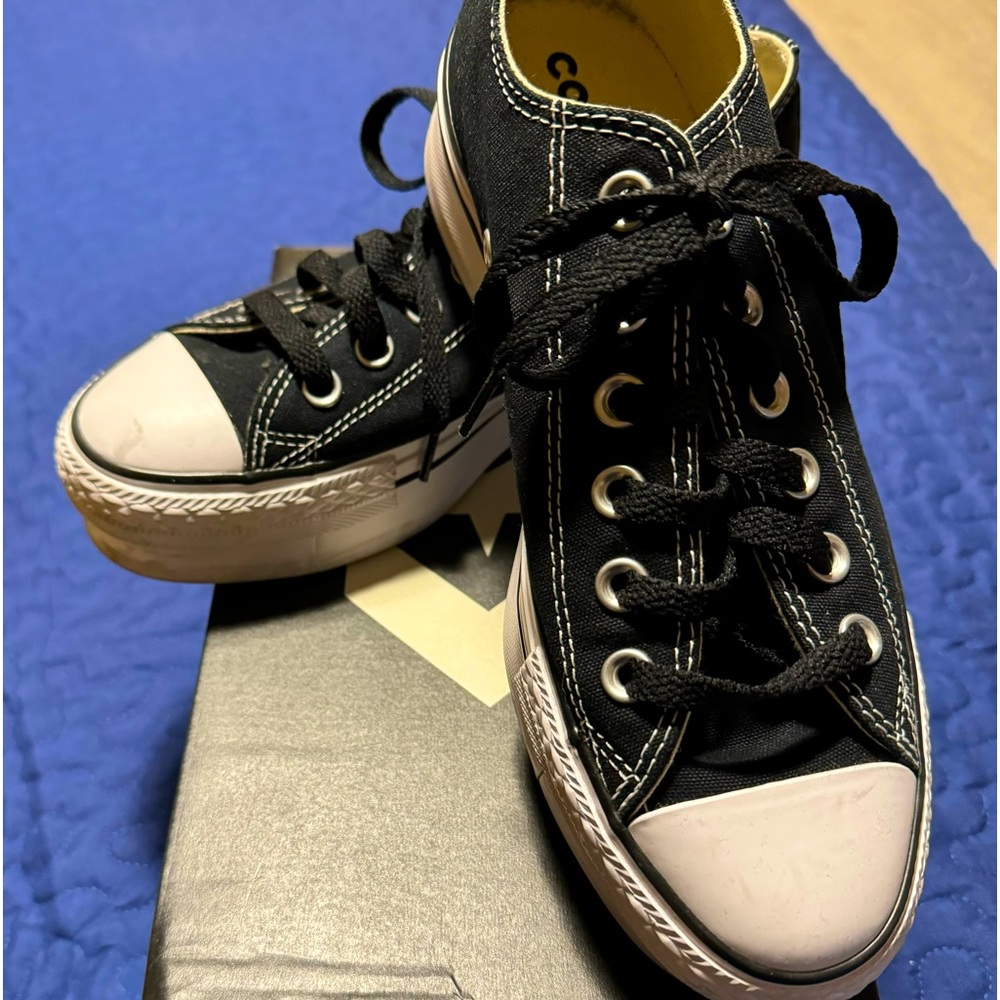 Converse Platform Tennis Shoe Black